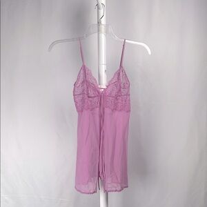 Victoria’s Secret Silk Flyaway Floral Babydoll Negligée Vintage Lingerie Women S